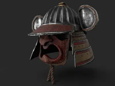 Kabuto Helmet Low-poly 3D model