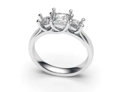 solitaire with ring sizes  9 part S62 3D print model