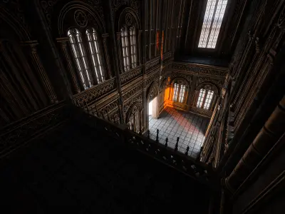 GOTHIC MODULAR BUILDING 4 Low-poly 3D model