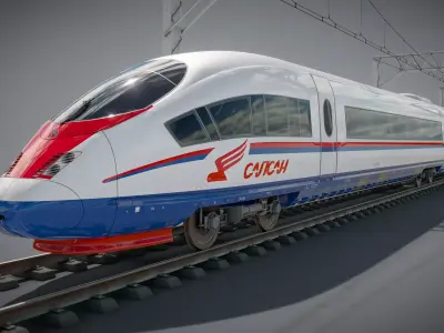 High Speed Train Siemens Velaro - PACK 3D model