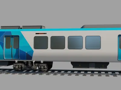 Melbourne Metro Xtrapolis 100 train Low-poly 3D model