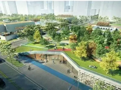 SU model of  Vanke Cloud City office and commercial building 3D model
