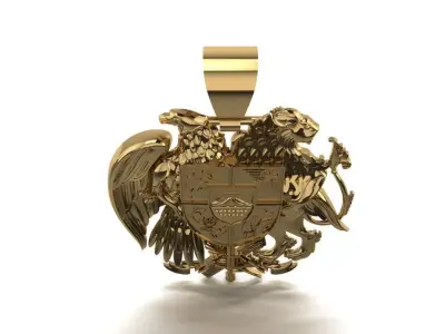 Armenia  coat of arms necklace 486 3D print model
