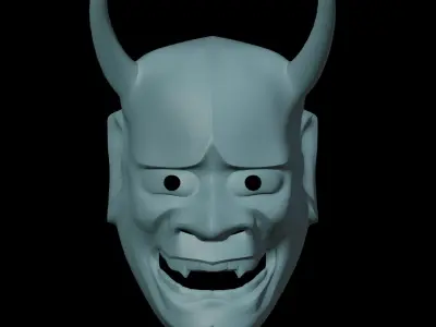 Noh Theatre  Mask Japanese Hannya mask 3D model