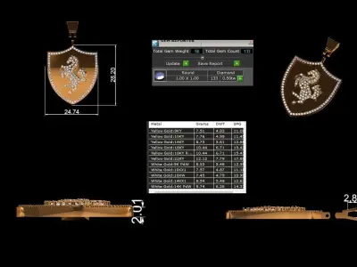 Hip Hop Style Jewelry  STL  3DM Files Printable  Editable 3D print model