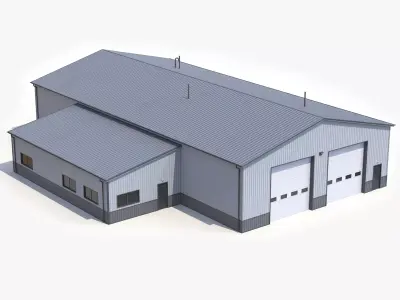 Industrial Building 59 PBR Low-poly 3D model