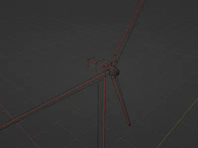 Wind Turbine Low-poly 3D model buy