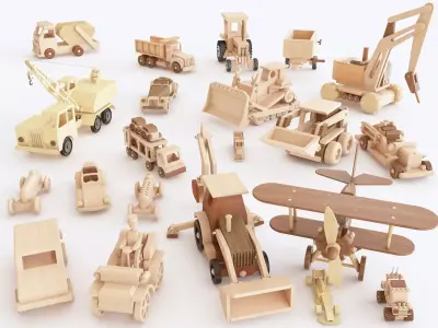Wooden toy vol 01 3D model