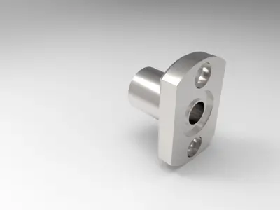 Oval Flange Router Shaft Linear Motion Bearing Bushing Series Low-poly 3D model
