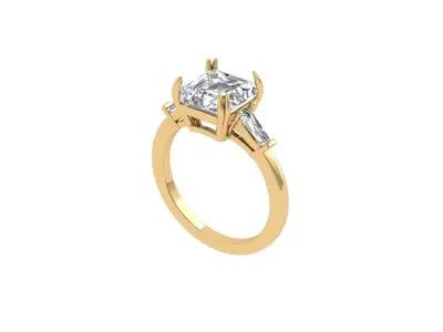 3-Stone-Ring 3D print model get