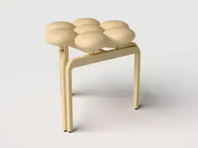 Utzon Stool Free low-poly 3D model