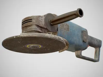 Angle Grinder - AEG WSA 1780S Dirty Low-poly 3D model