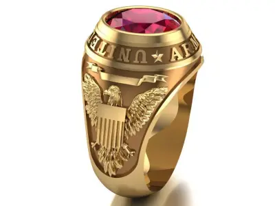 USA Army Ring 3D print model