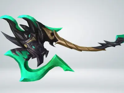 Futuristic Axe Low-poly 3D model