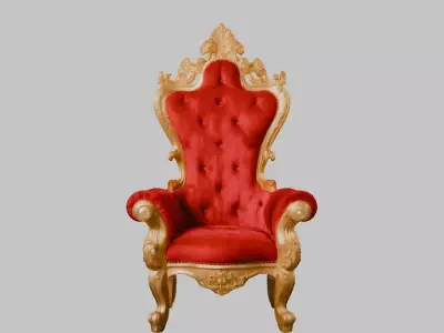 Red and Gold Throne 3D Model Low-poly 3D model