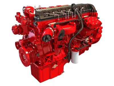 Heavy-Duty Truck Engine 3D model