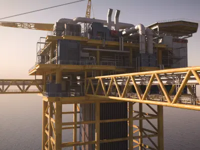 OilPlatform 3D model purchase