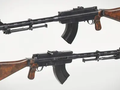 Lahti Saloranta M26 Low-poly 3D model