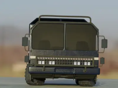 Dark Military-type Convoy Vehicle 3D model