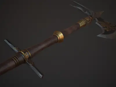 Axe Fantasy Game 3d model Low-poly 3D model Low-poly 3D model