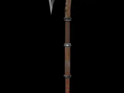 2 Handed Axe  Free low-poly 3D model