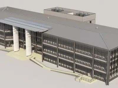 Industrial building  and Office building and Capacities 3D Model Pack