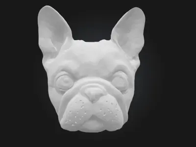 Bulldog Bliss  Relaxed Dog Character Model for Cozy 3D model