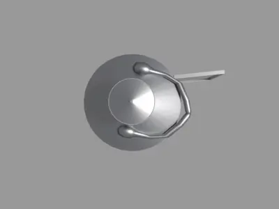 Candlelit Lamp Low-poly 3D model
