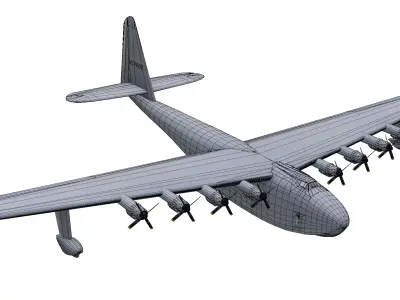 Hughes H4 Hercules Low-poly 3D model