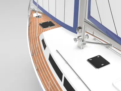 12 m Sail Yacht 3D print model