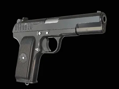 TT 33 Tokarev pistol Low-poly 3D model purchase