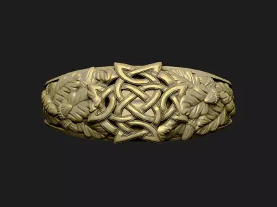 Pattern oak royal design luxury dynasty leaf seed acanthus 3D print model