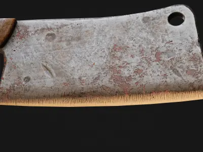 Butcher Knife Game Ready Model Low-poly 3D model