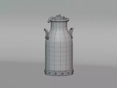 Milk can Low-poly 3D model