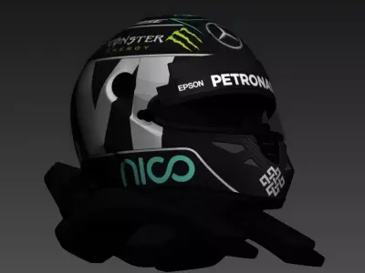 F1 racing helmet 3D model