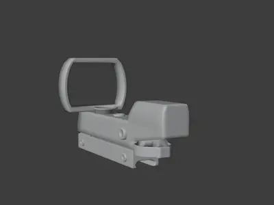 Red Dot Sight Low-poly 3D model 2