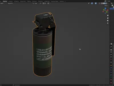 FREE NICO BTV 1 FLASH BANG GRENADE Free low-poly 3D model