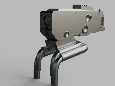 robotic head part scifi mech  3D model