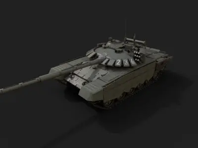 T-72 B3 Main Battle Tank Low-poly 3D model