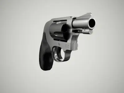 Smith and Wesson Model 638 Revolver Low-poly 3D model