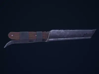 Apocalyptic Knife Low-poly 3D model