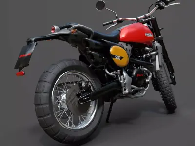 Fantic Caballero 500 Scrambler - High Quality 3D Model 3D model