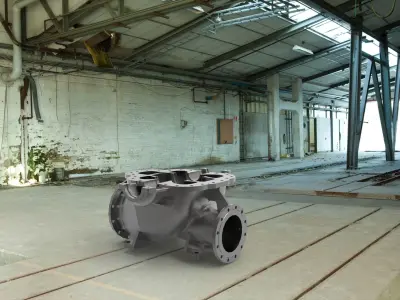 Double-Suction Centrifugal Pump Casing Free 3D model