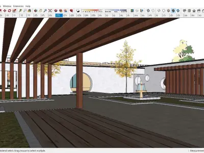 Sketchup Recreational Tourism building C3 3D model