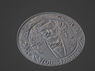 Louis Pasteur Medallion 3D print model purchase