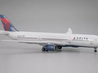 Airbus A330 Delta  3D Model 3D model