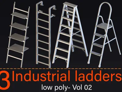 53 Industrial ladders- Vol 02 3D model