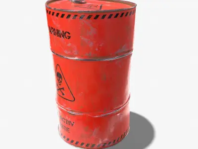Damaged Crude Oil Barrel PBR Low-poly 3D model purchase