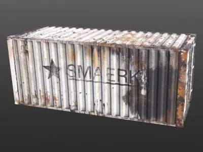 Container 3d Model PBR Game Ready shipping Low-poly 3D model