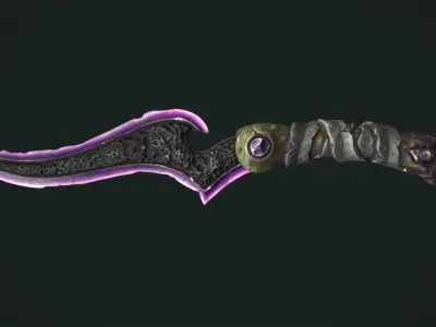 Undead dagger Low-poly 3D model